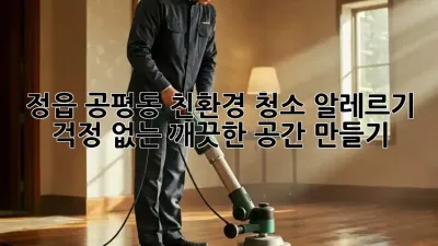 정읍 공평동 친환경 청소: 알레르기 걱정 없는 깨끗한 공간 만들기