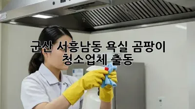 군산 서흥남동 욕실 곰팡이? 청소업체 출동!